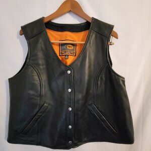 Unisex Motorcycle 3X 1X Leather Vest First Classics Leather Gear